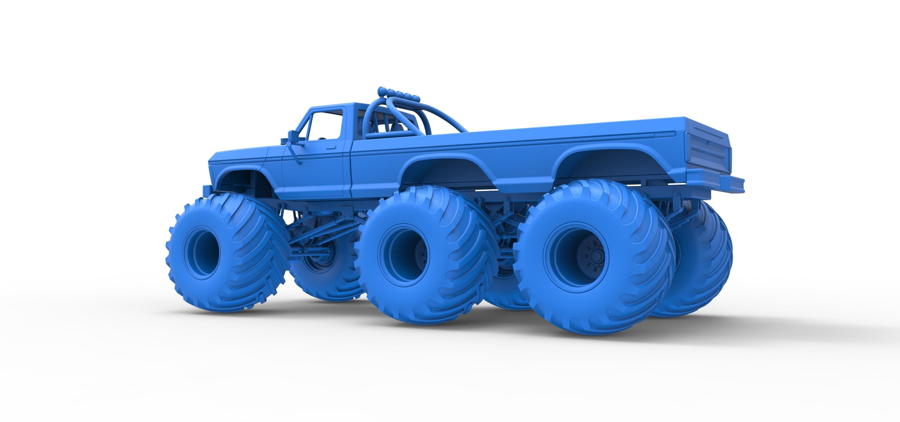 Monster Truck 6x6 concept Version 2 Scale 1 to 25 3D print model_30