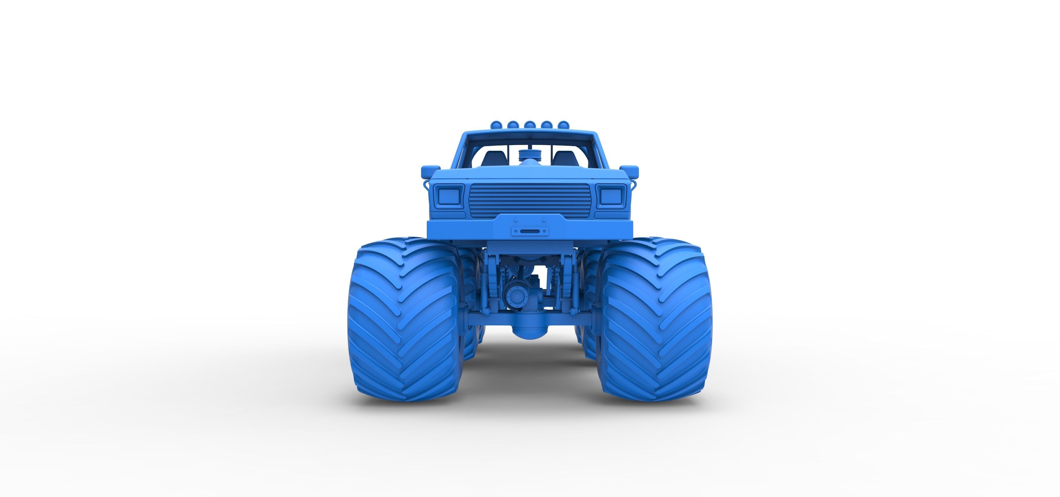 Monster Truck 6x6 concept Version 2 Scale 1 to 25 3D print model_24