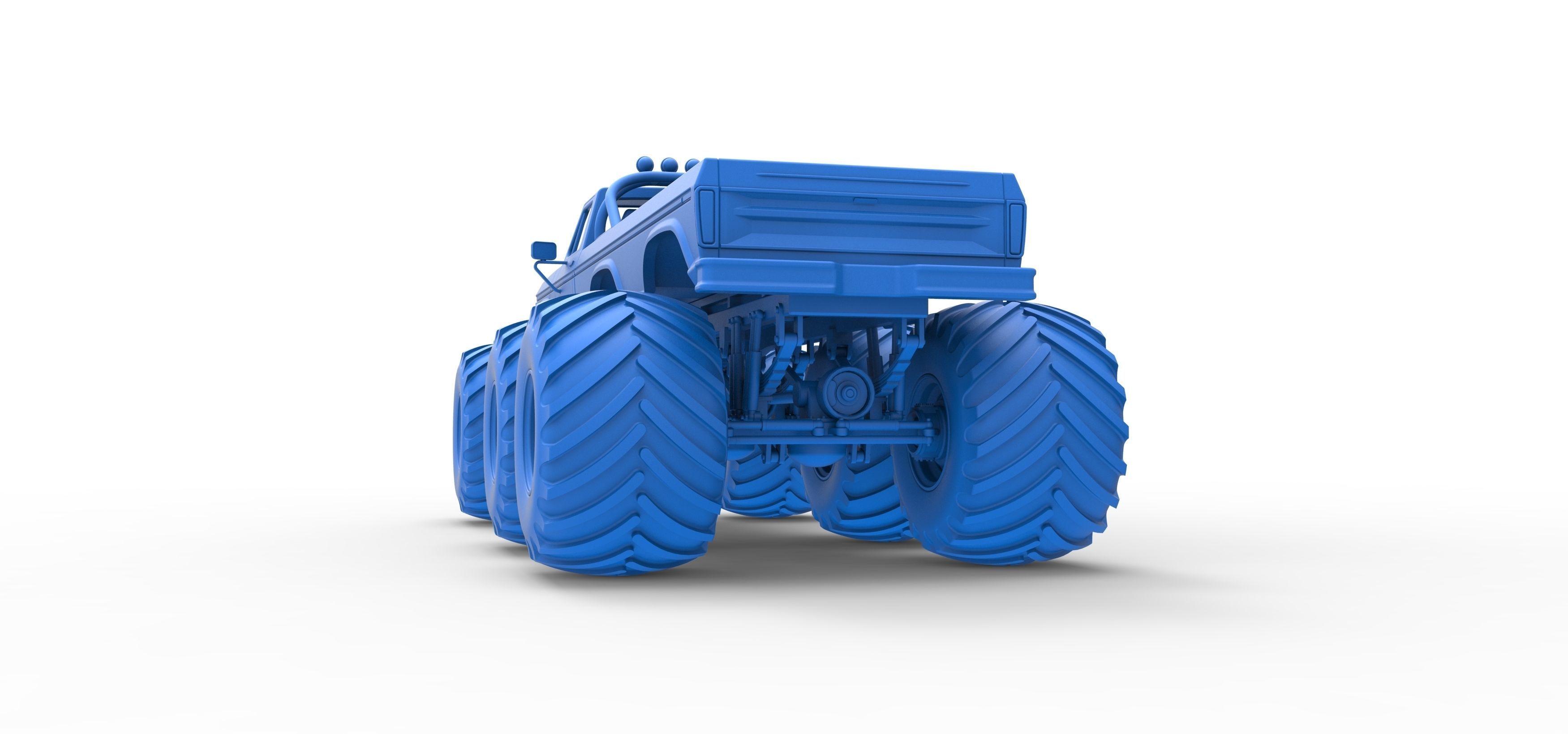 Monster Truck 6x6 concept Version 2 Scale 1 to 25 3D print model_32