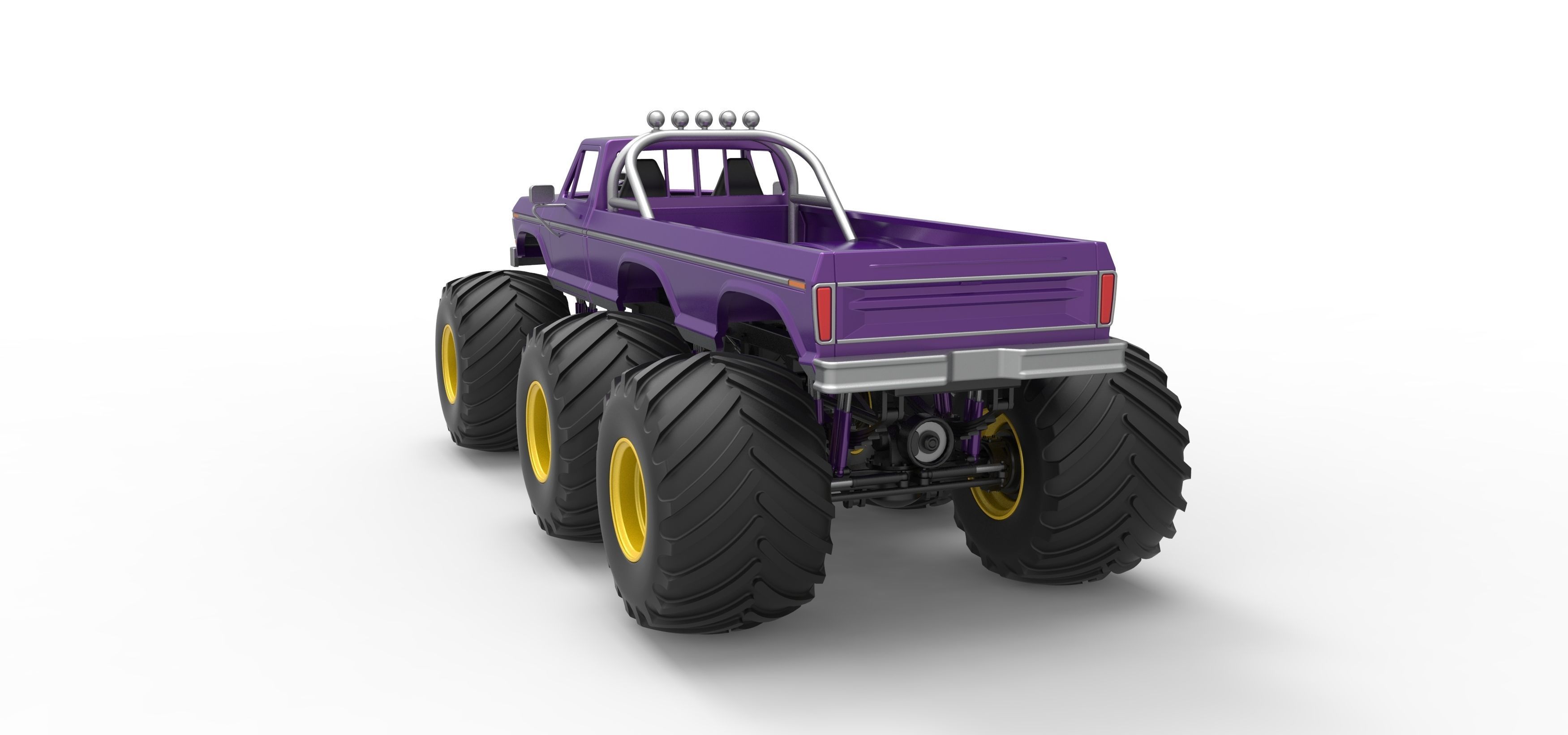 Monster Truck 6x6 concept Version 2 Scale 1 to 25 3D print model_14