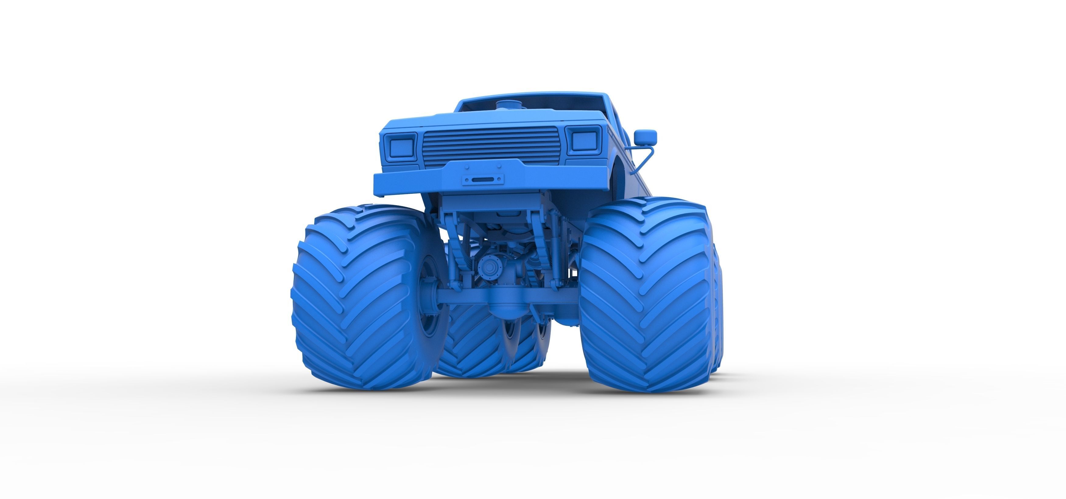 Monster Truck 6x6 concept Version 2 Scale 1 to 25 3D print model_23