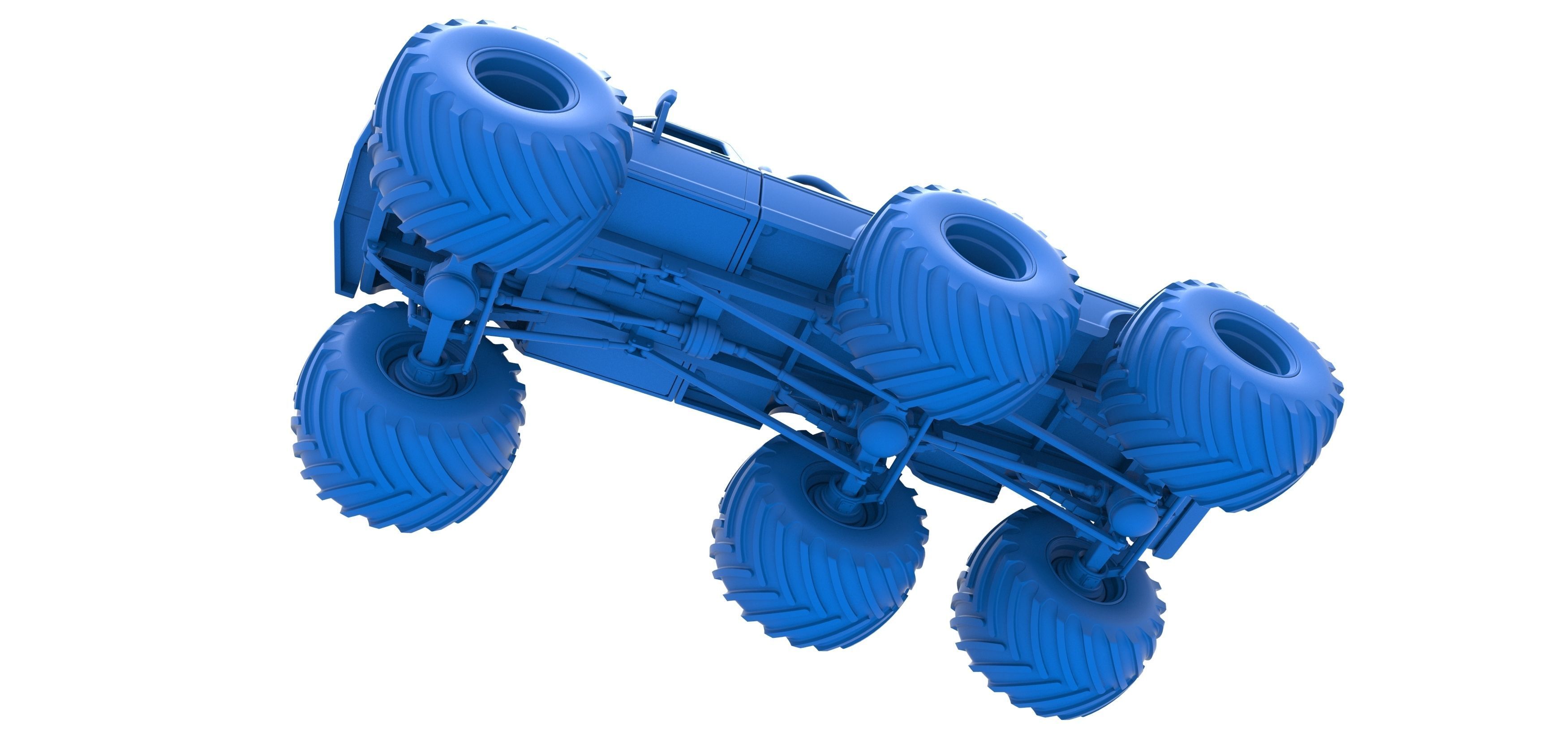 Monster Truck 6x6 concept Version 2 Scale 1 to 25 3D print model_20