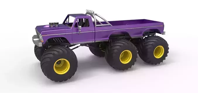 Monster Truck 6x6 concept Version 2 Scale 1 to 25