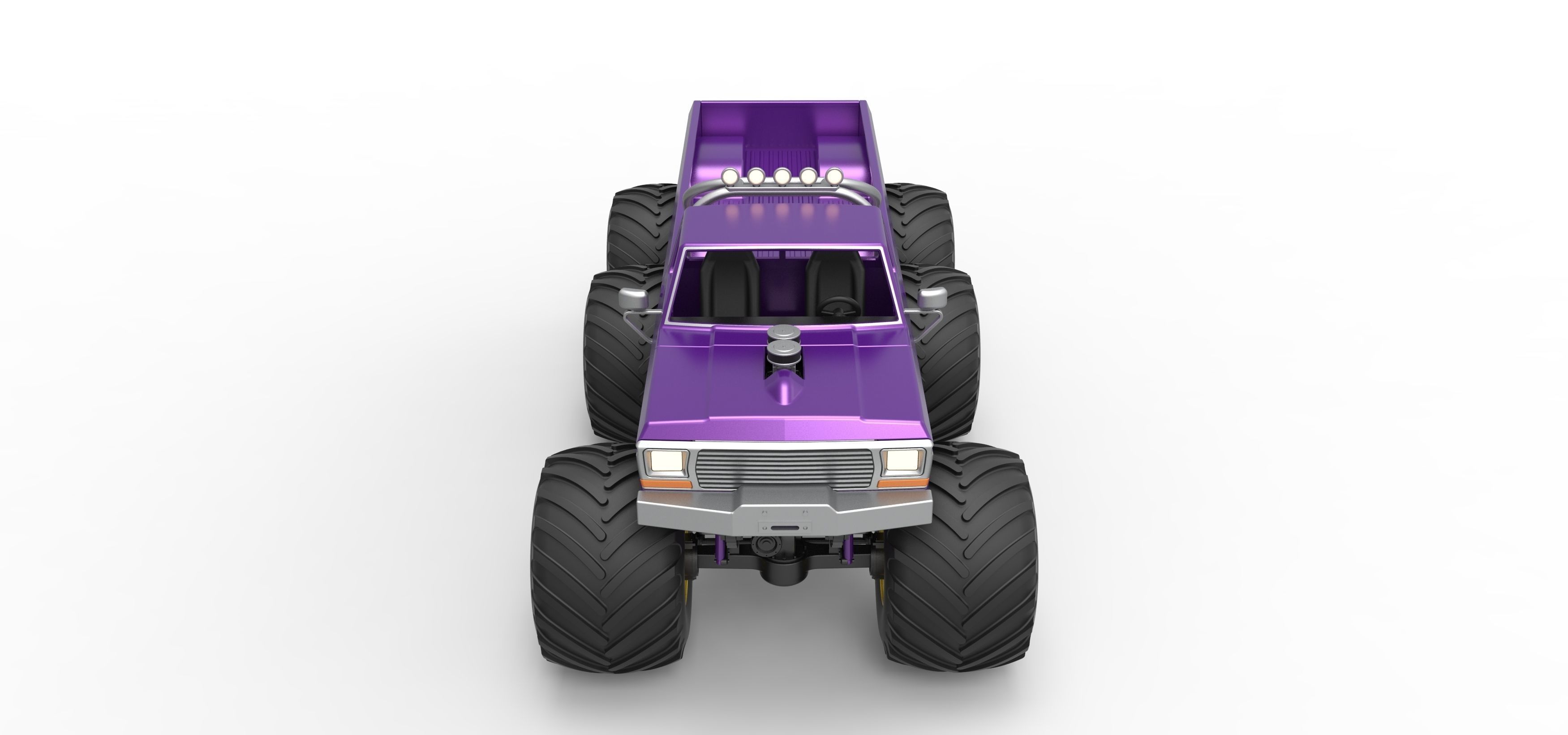 Monster Truck 6x6 concept Version 2 Scale 1 to 25 3D print model_8