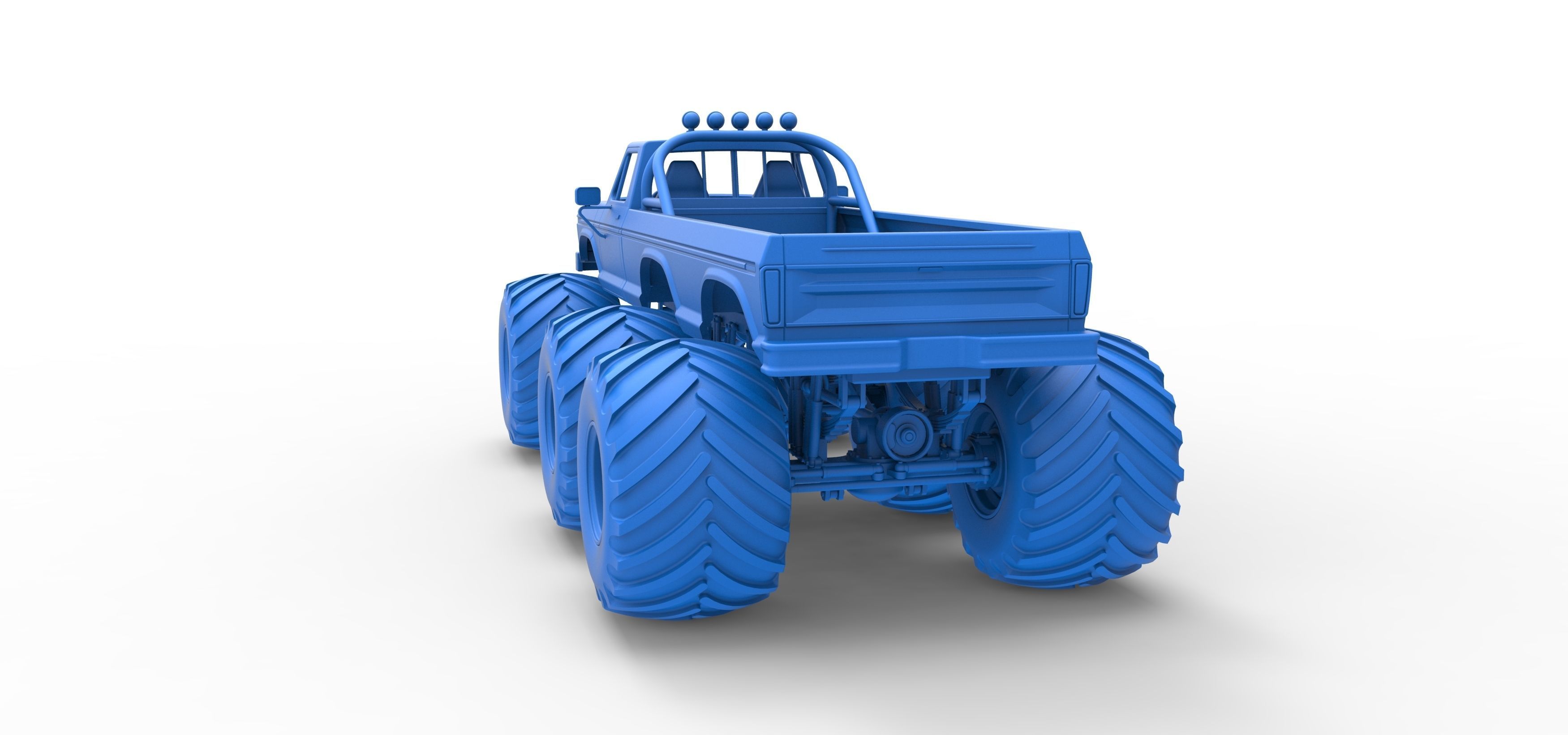 Monster Truck 6x6 concept Version 2 Scale 1 to 25 3D print model_31