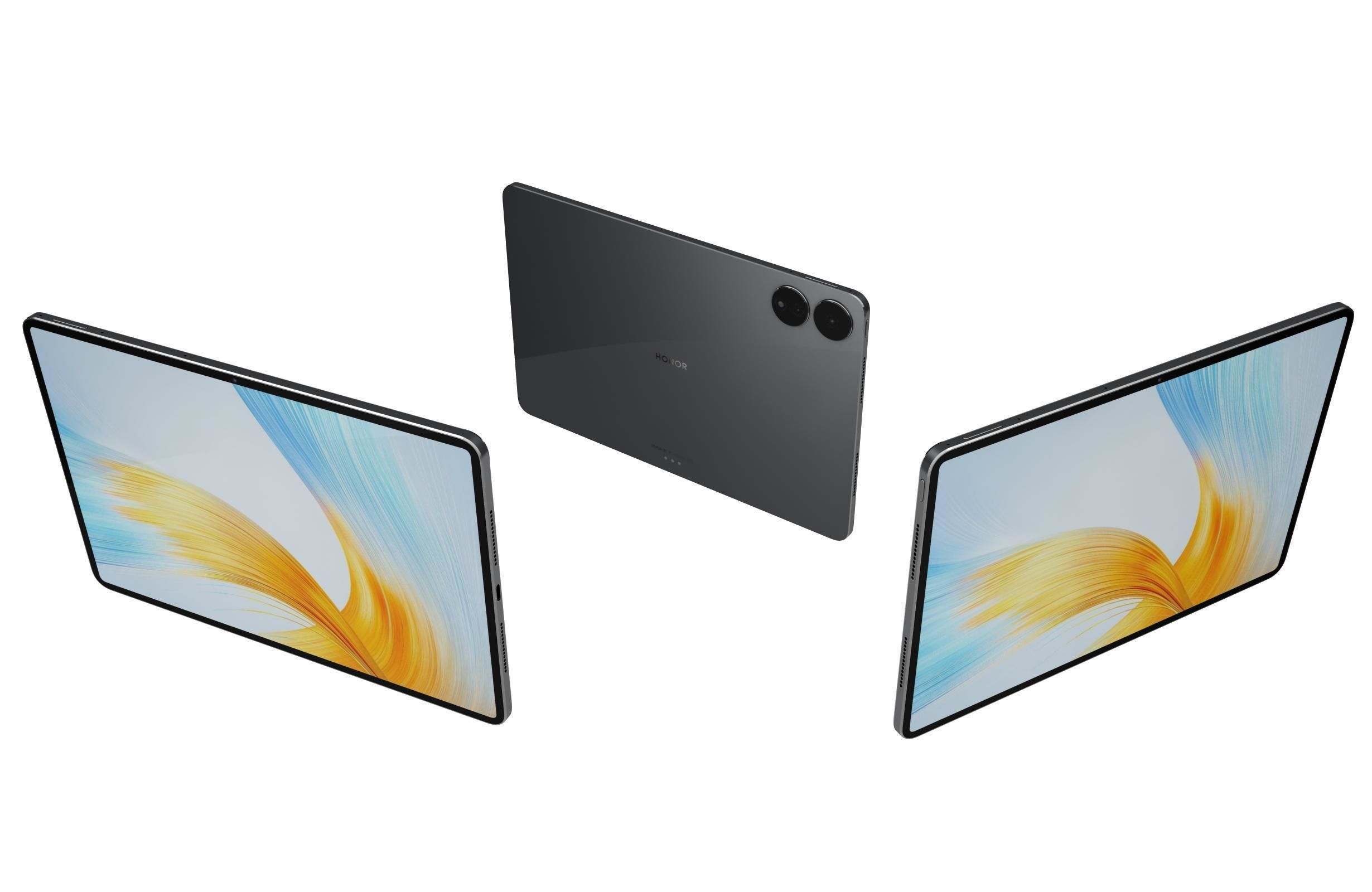 Honor MagicPad 13 Black Low-poly 3D model_1