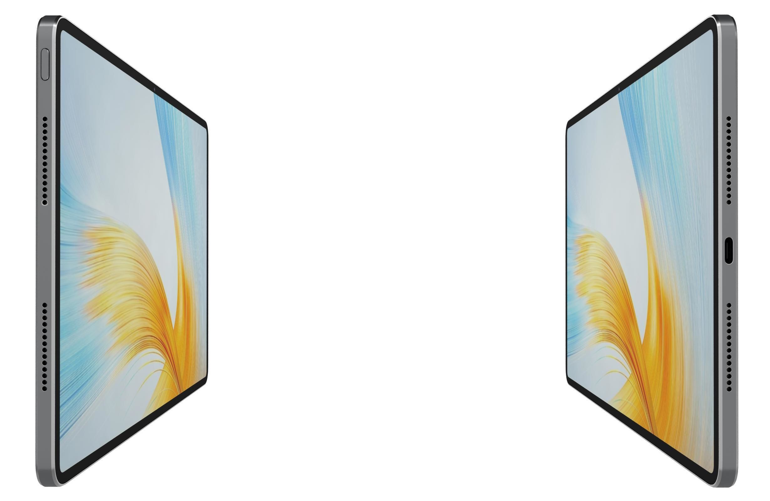 Honor MagicPad 13 Black Low-poly 3D model_9