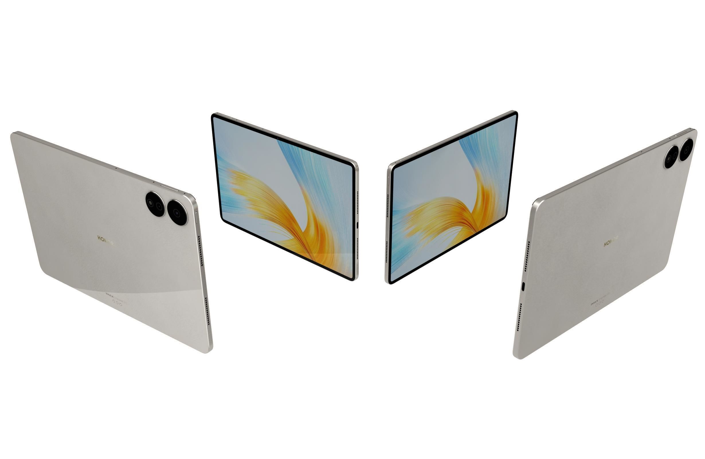 Honor MagicPad 13 Gold Low-poly 3D model_4