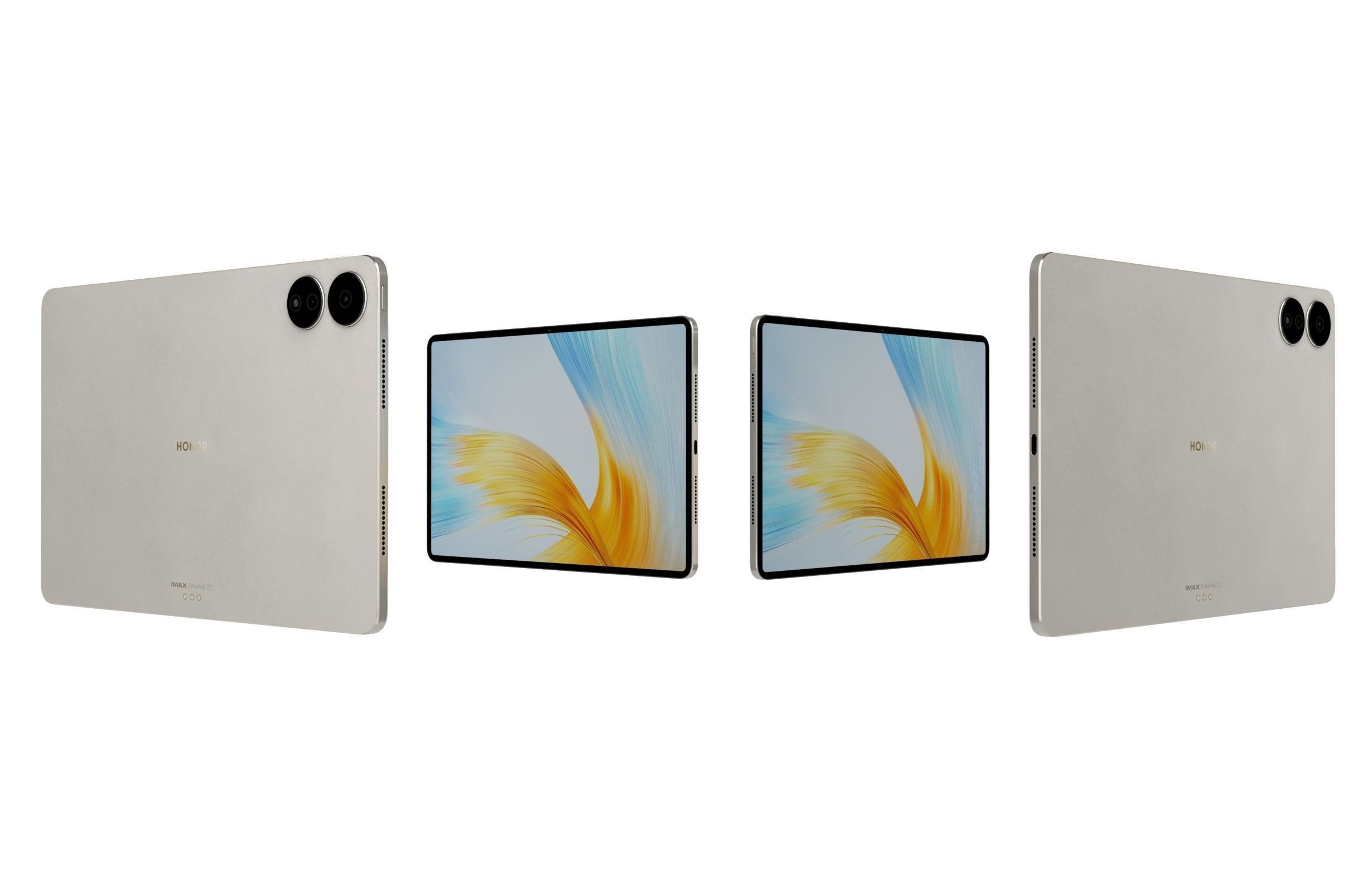 Honor MagicPad 13 Gold Low-poly 3D model_3