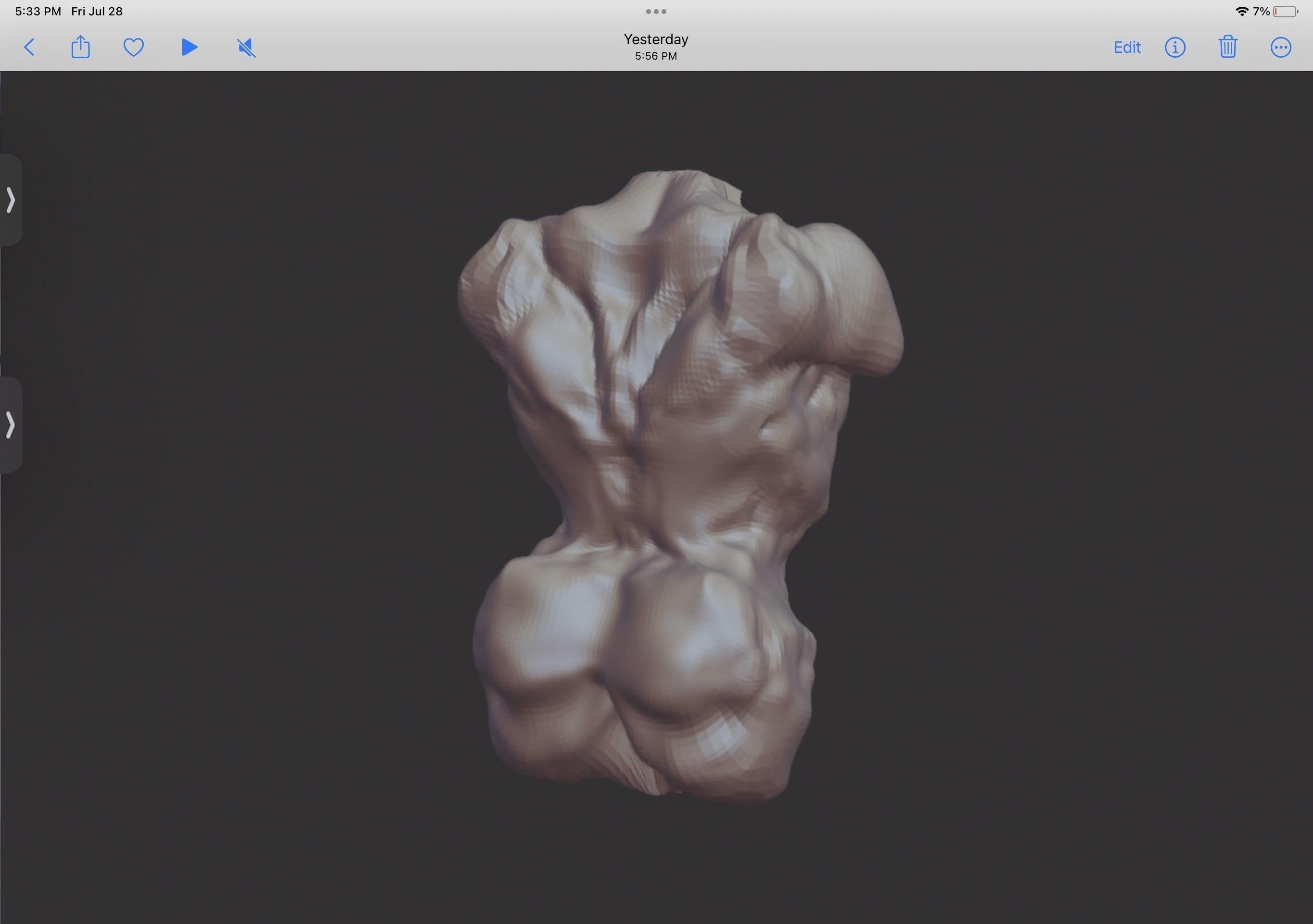 Nomad human model half body muscle- male 3D print model_2