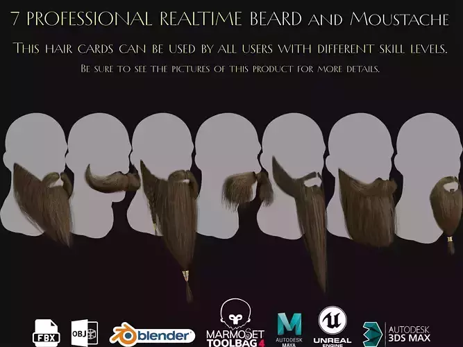 7 Professional Realtime Beard and Moustache
