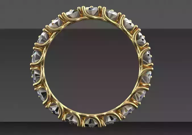 Eternity Band Ring -3D print model
