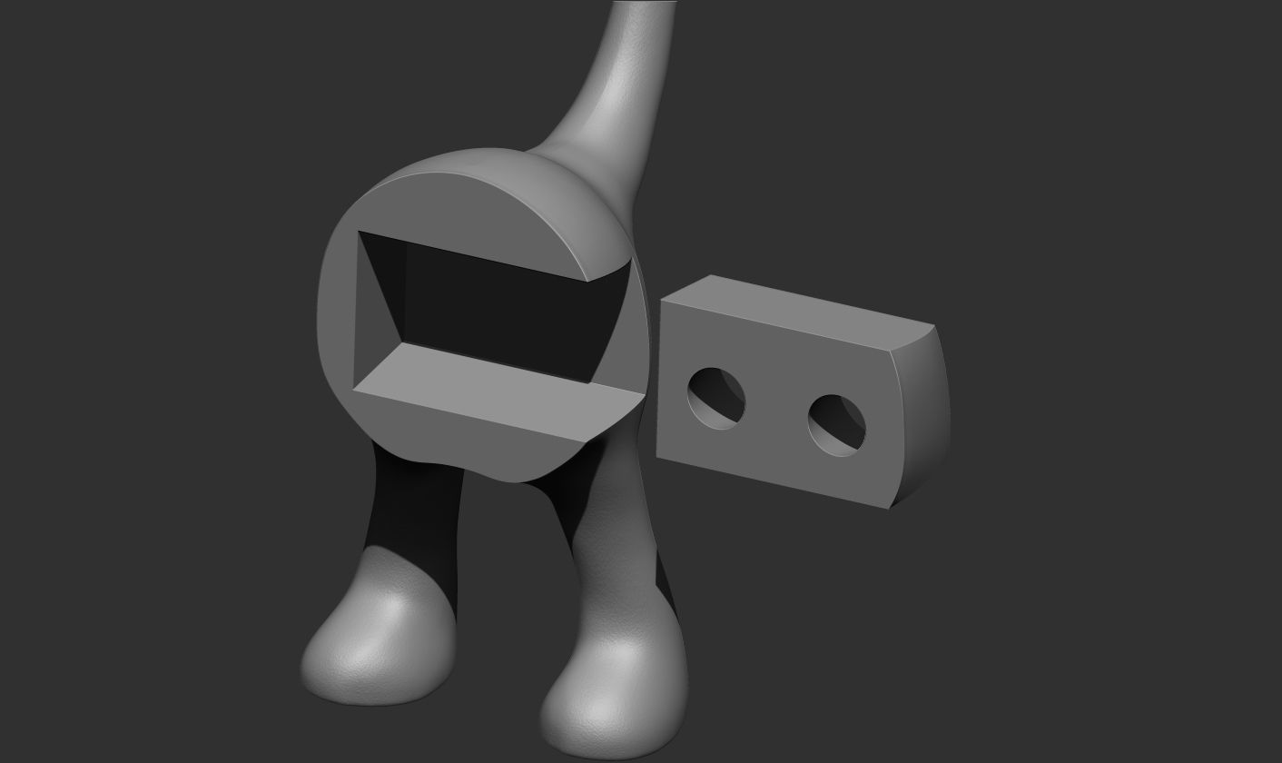 Dog Tail Wall Hook Printable 3D print model_9