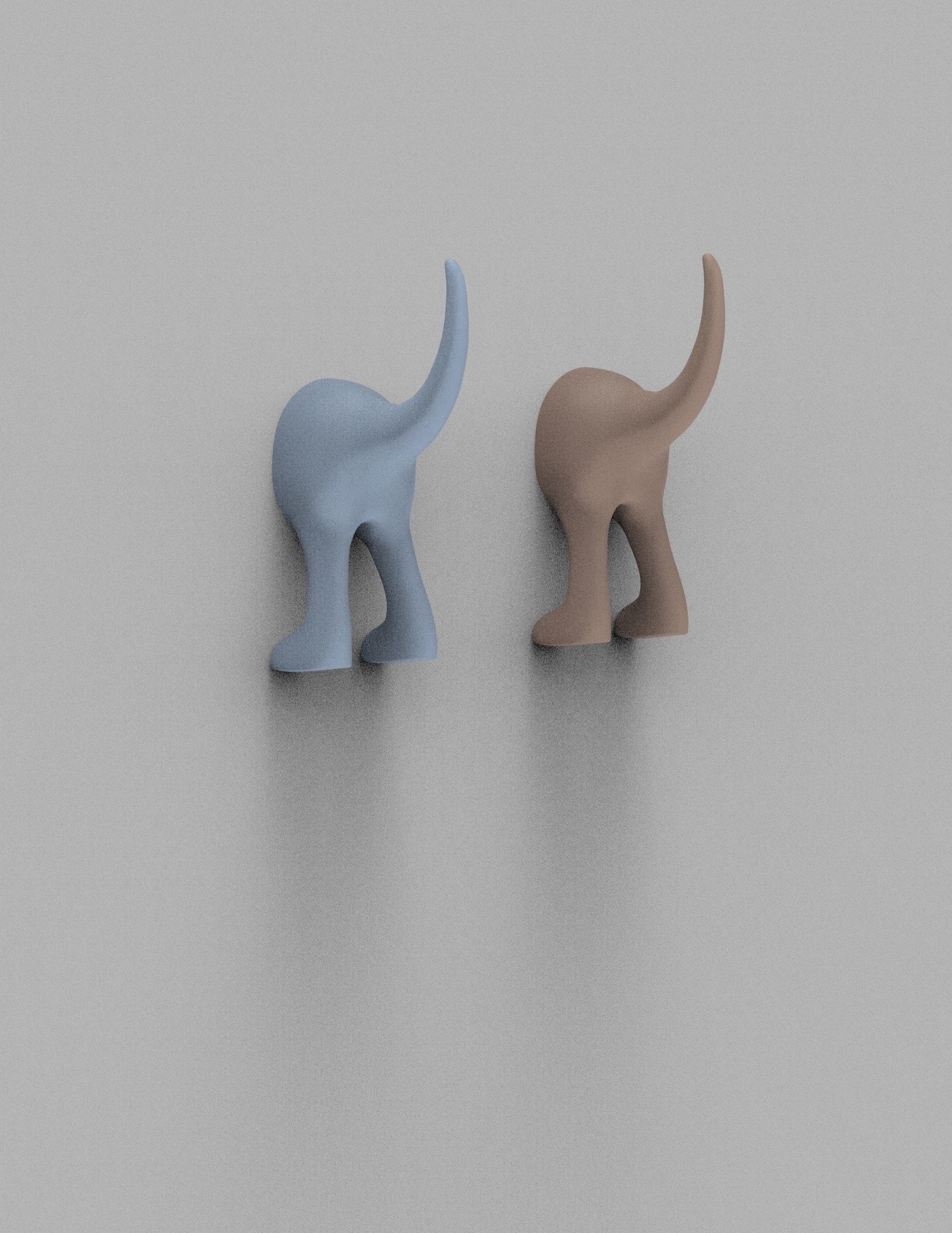 Dog Tail Wall Hook Printable 3D print model_18
