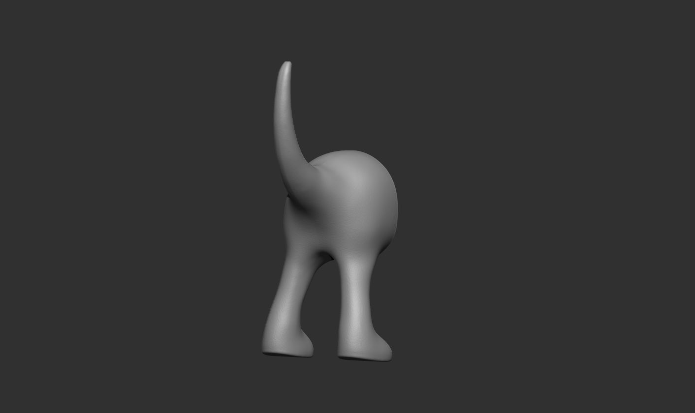 Dog Tail Wall Hook Printable 3D print model_7