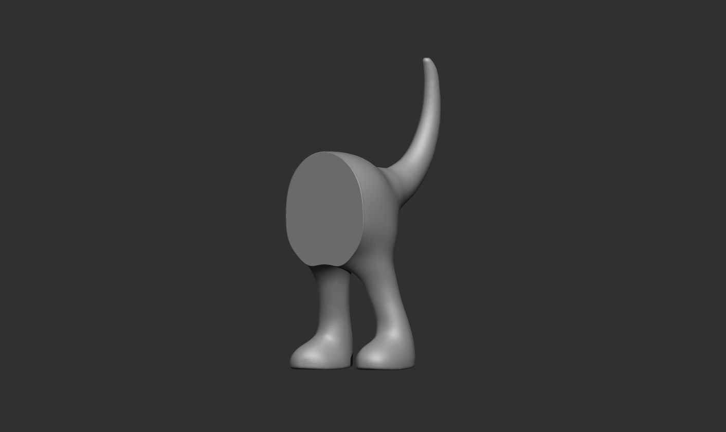 Dog Tail Wall Hook Printable 3D print model_10