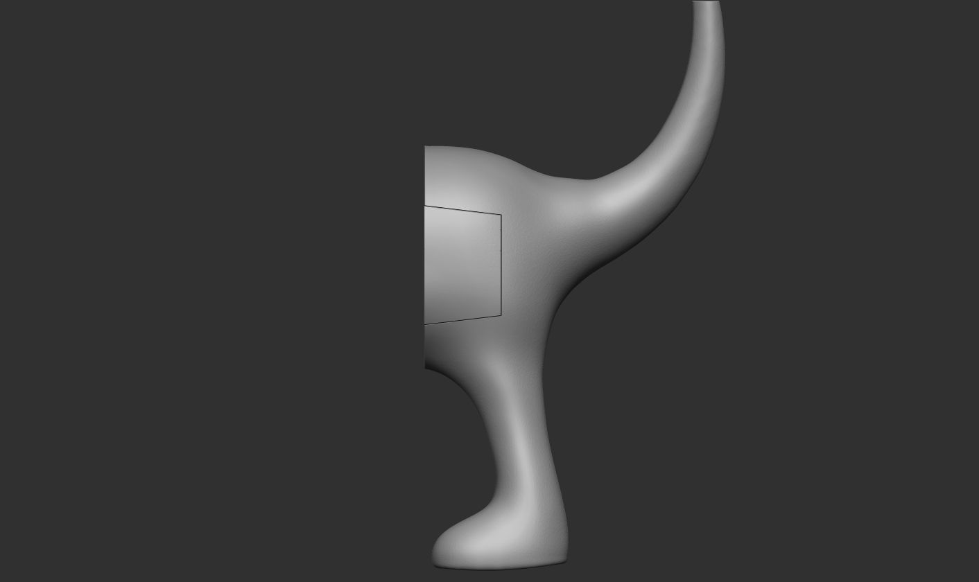 Dog Tail Wall Hook Printable 3D print model_15