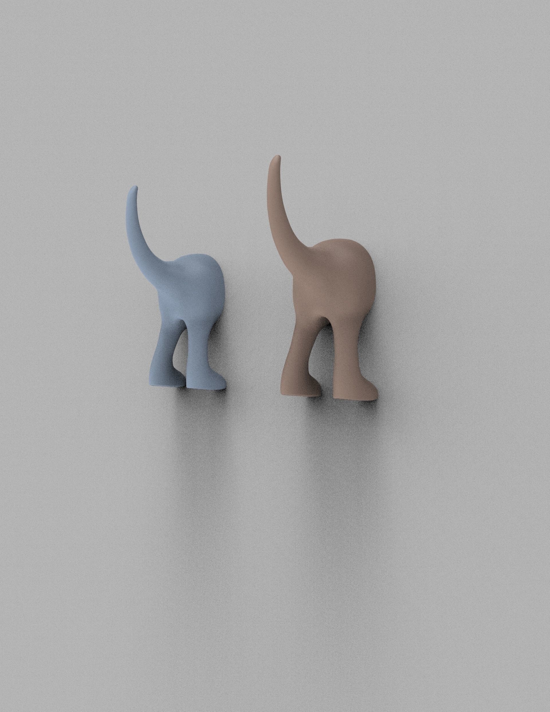 Dog Tail Wall Hook Printable 3D print model_19