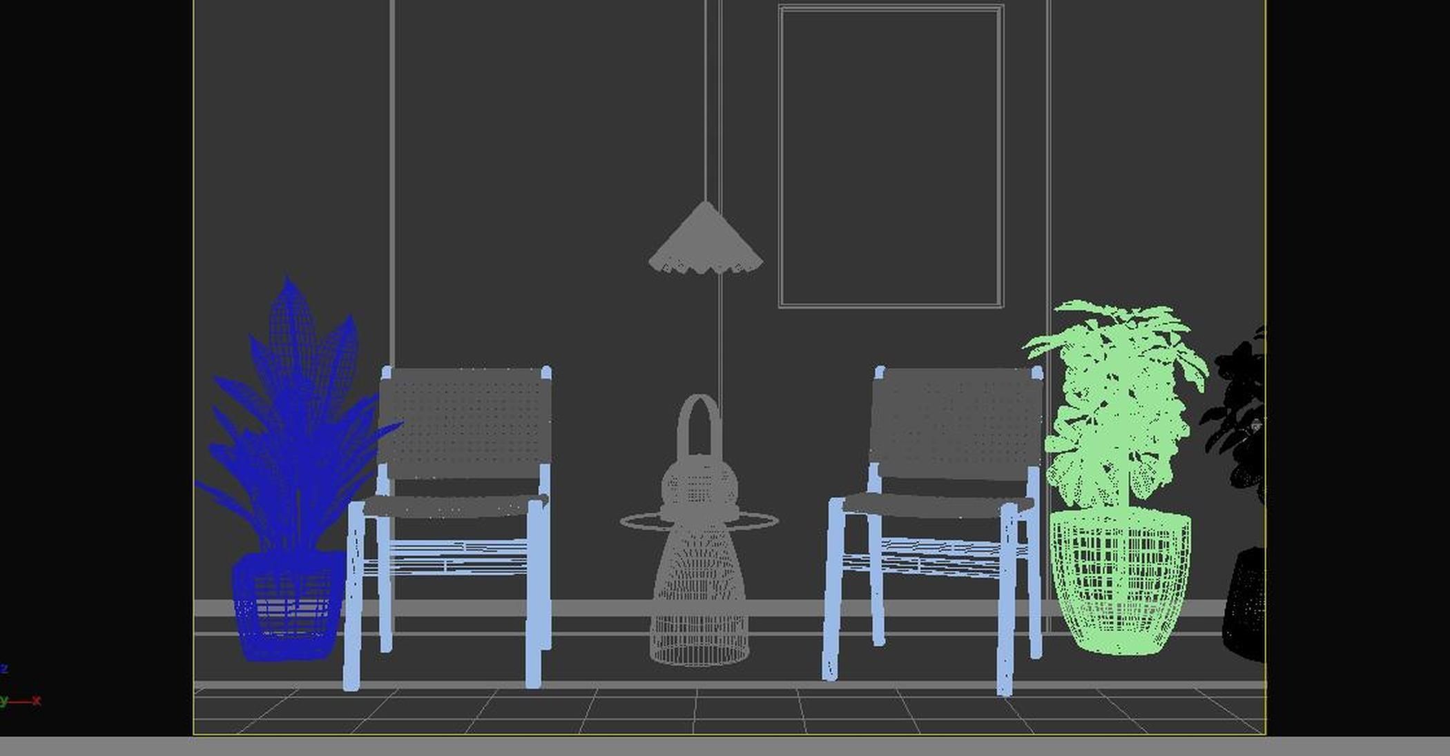 chair dining Modern 3D model_6