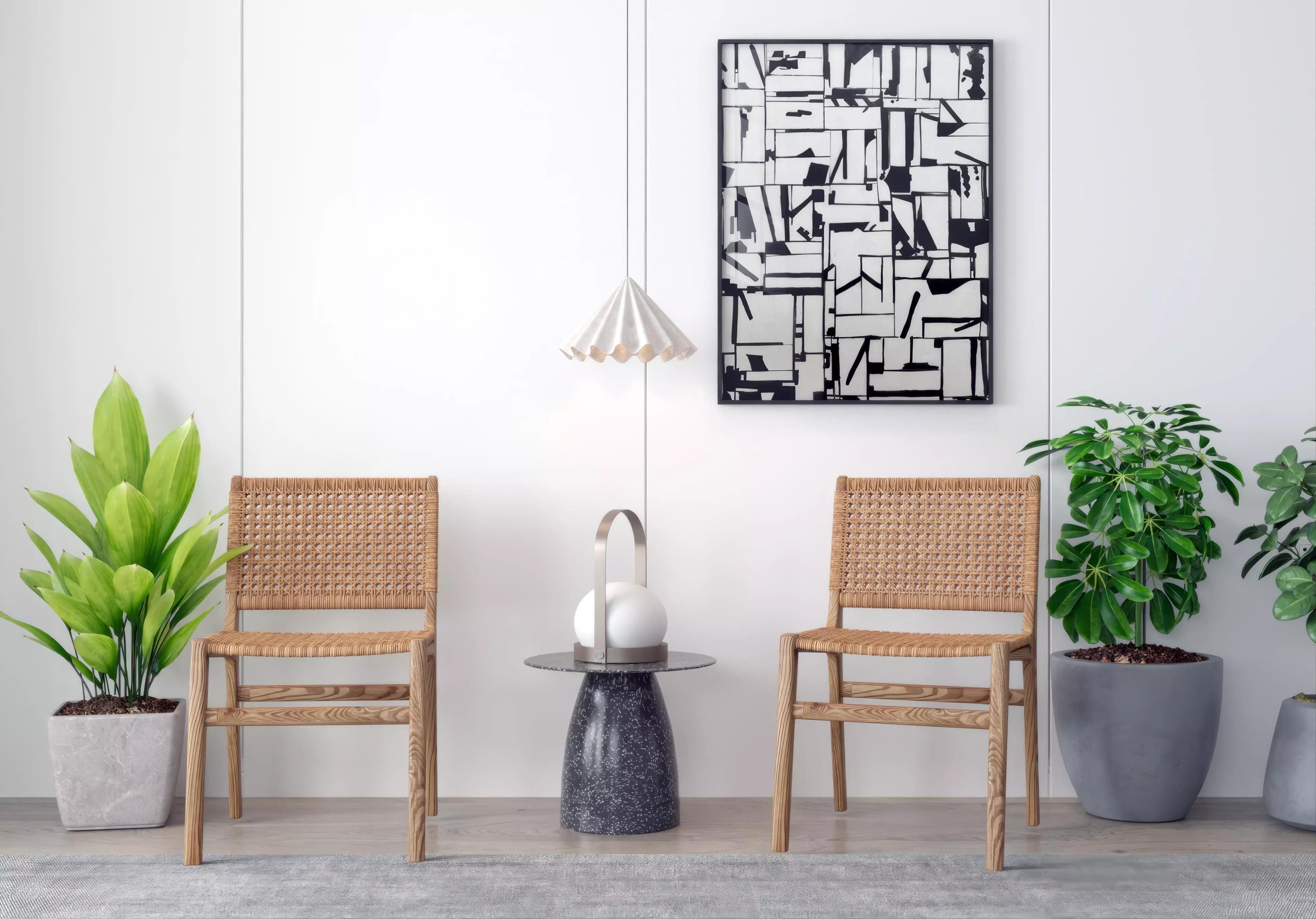 chair dining Modern 3D model_0