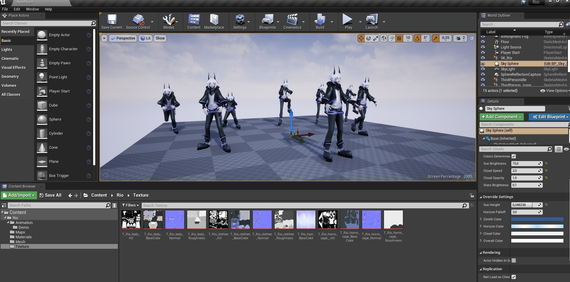 Rio Fantasy Boy - Game Ready 3D model - UE4 Low-poly 3D model Low-poly 3D model_17