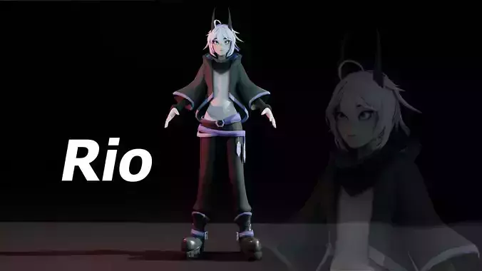 Rio Fantasy Boy - Game Ready 3D model - UE4 Low-poly 3D model 