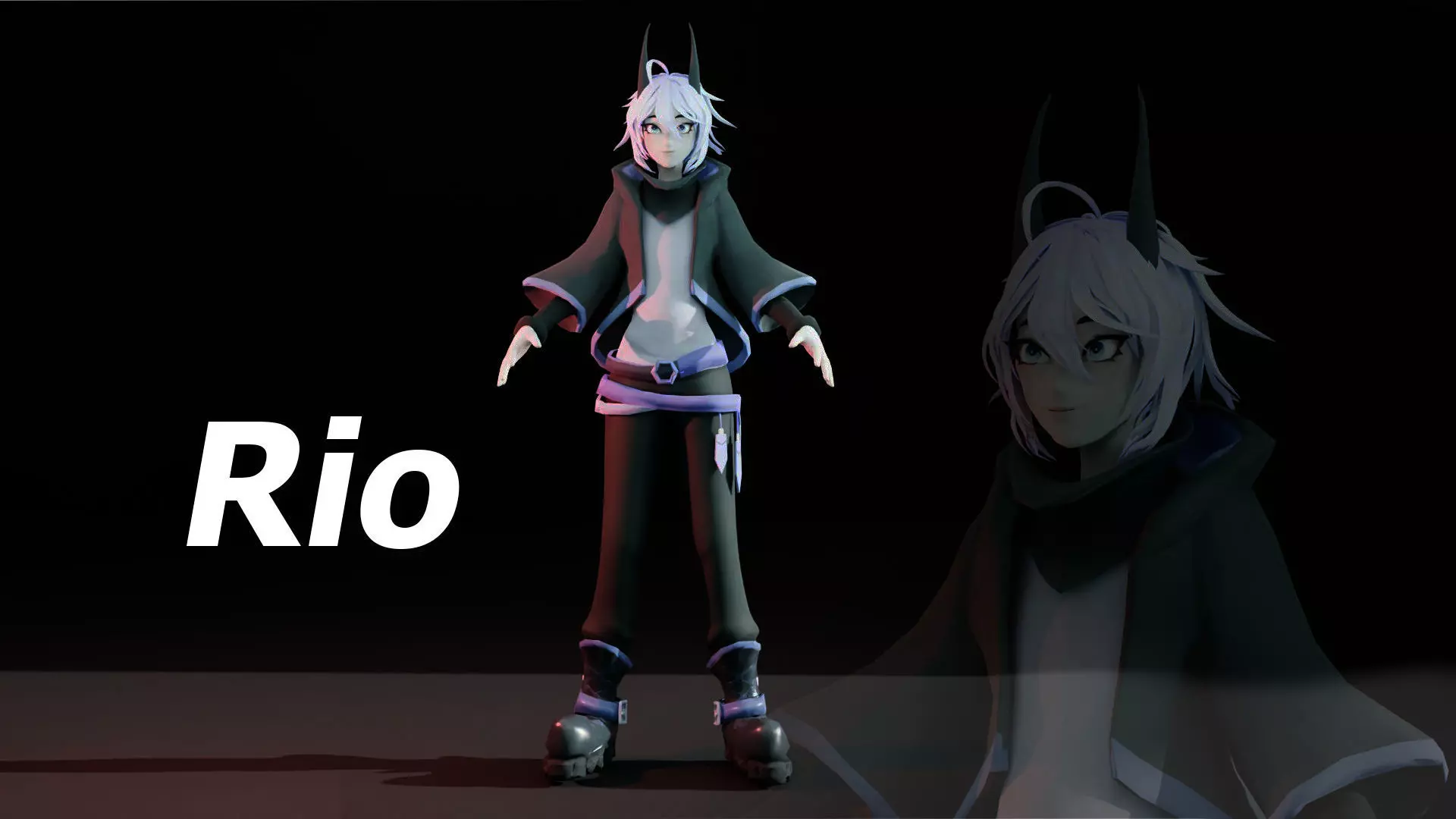 Rio Fantasy Boy - Game Ready 3D model - UE4 Low-poly 3D model Low-poly 3D model_0