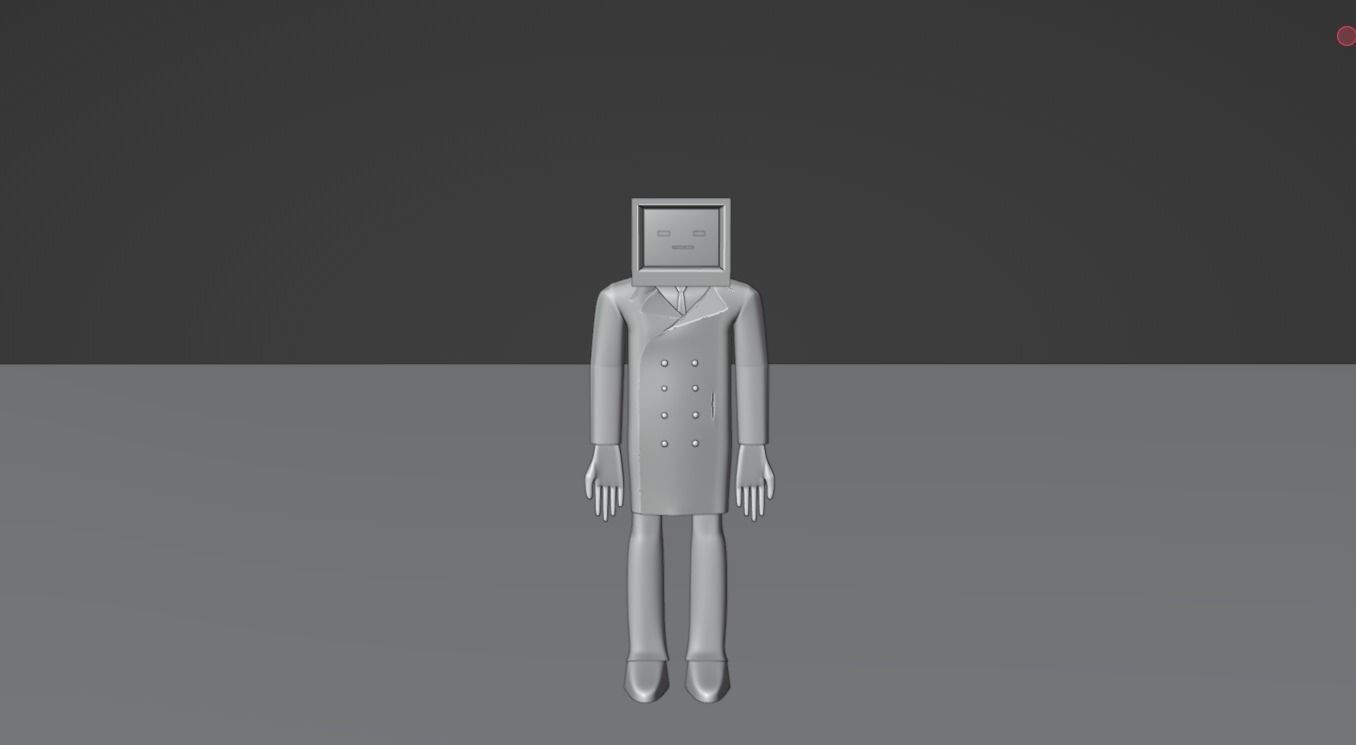 Tv man 3d model  3D model_5