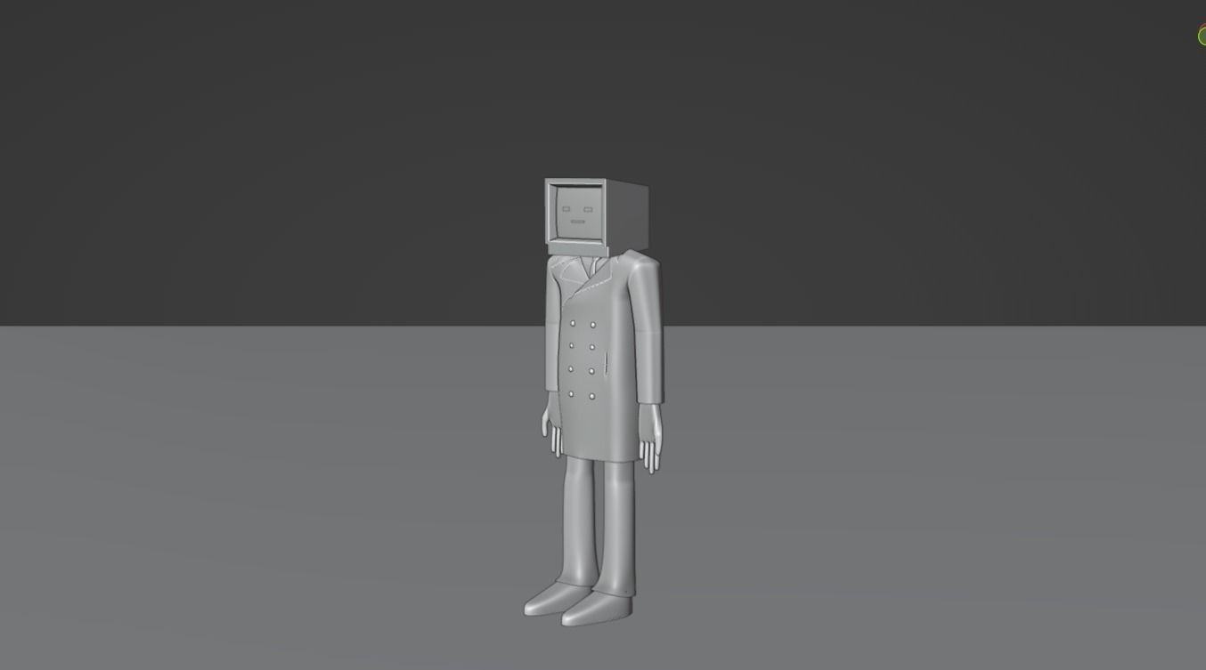 Tv man 3d model  3D model_4
