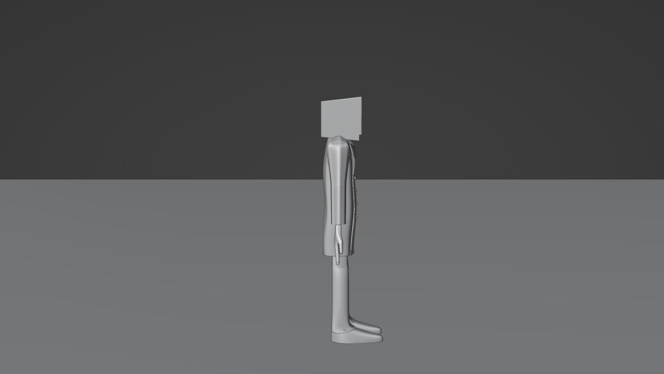 Tv man 3d model  3D model_7