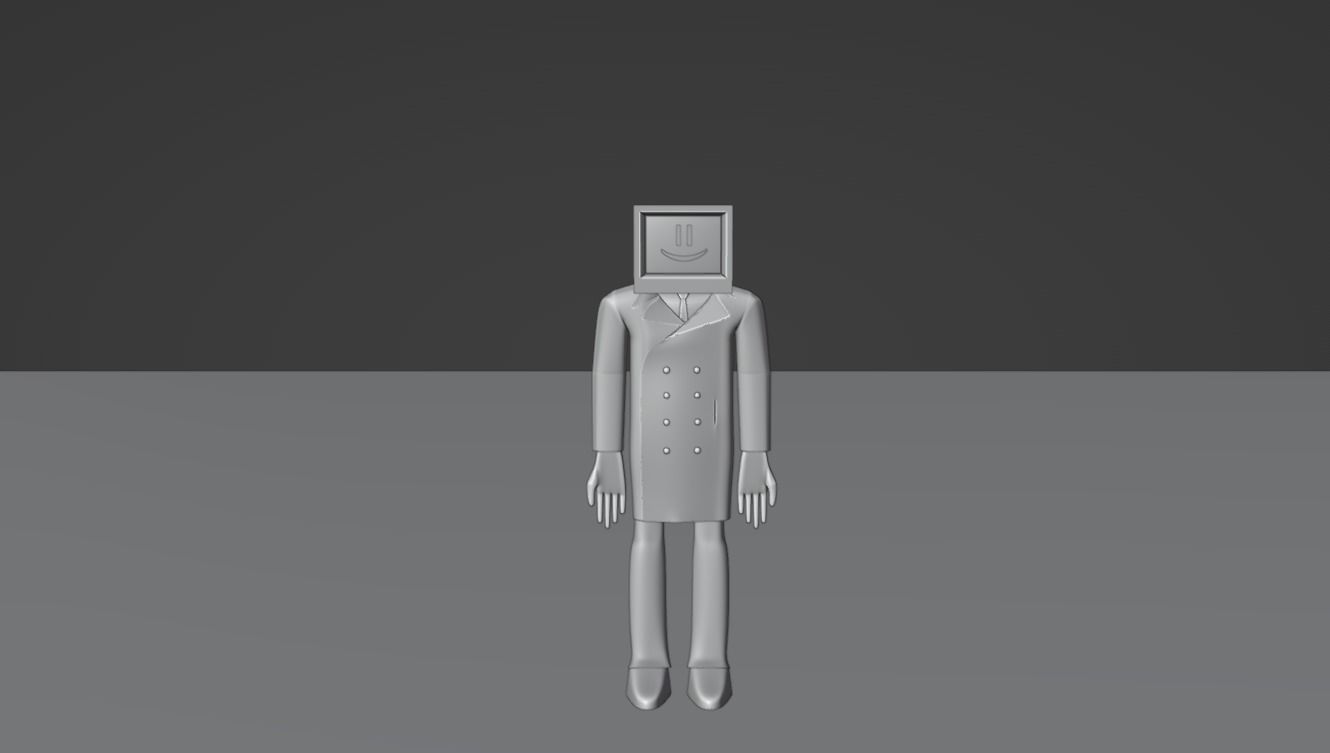Tv man 3d model  3D model_8
