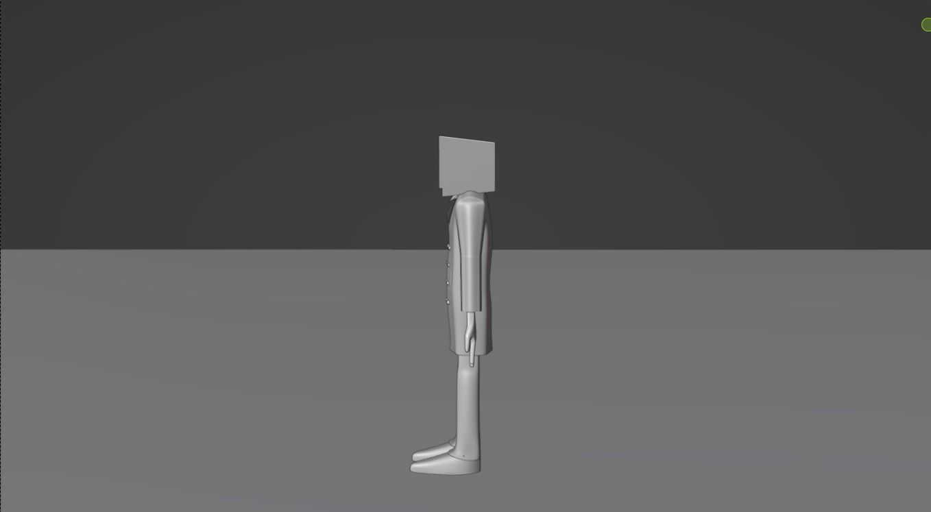 Tv man 3d model  3D model_2