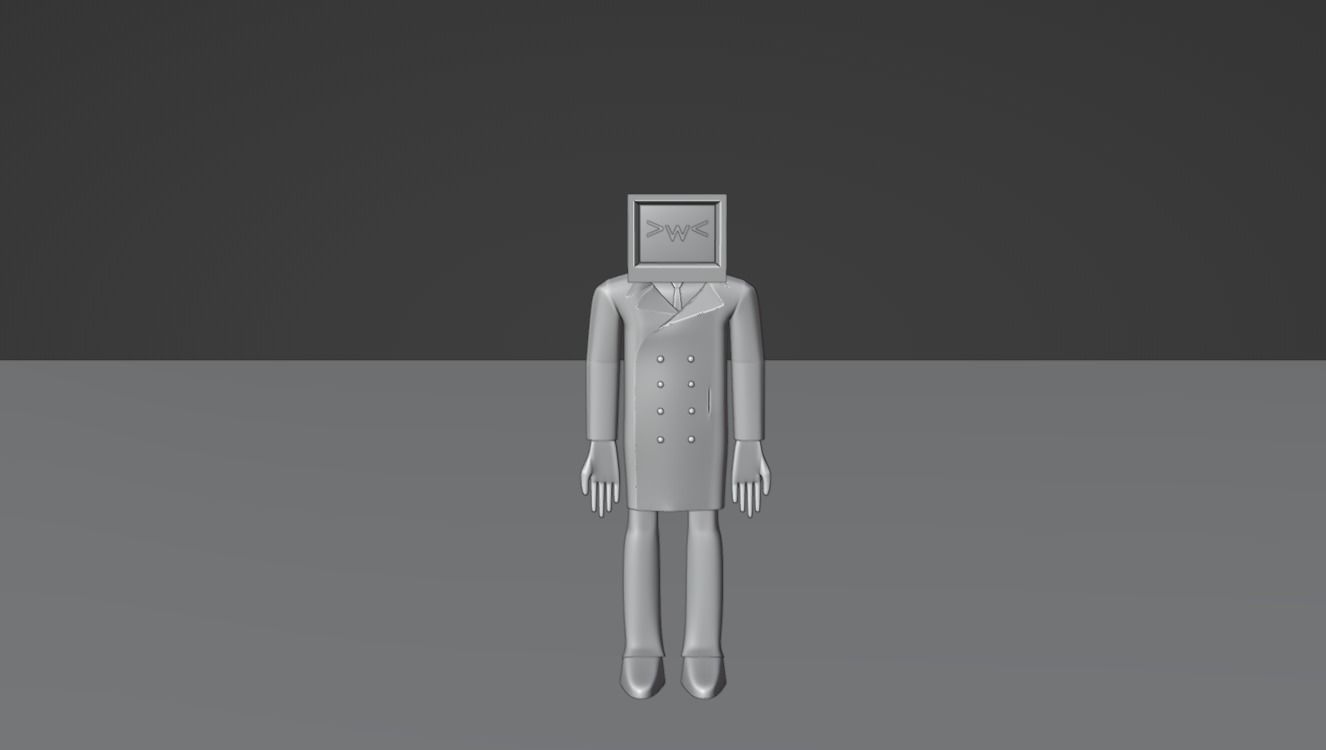 Tv man 3d model  3D model_10