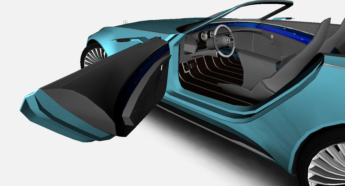 Mercedes-Maybach Vision 6 Cabriolet 2017 Gameready Low-poly 3D model_20