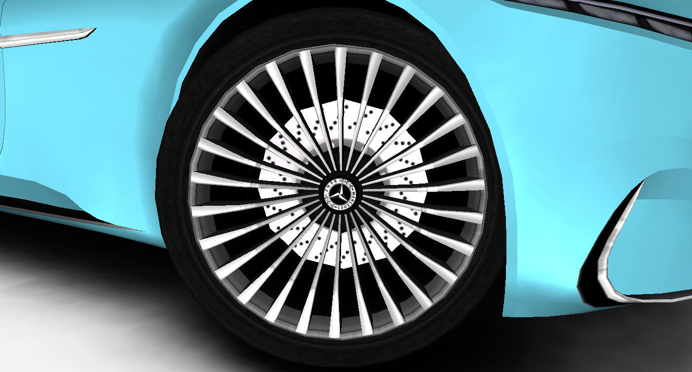 Mercedes-Maybach Vision 6 Cabriolet 2017 Gameready Low-poly 3D model_12