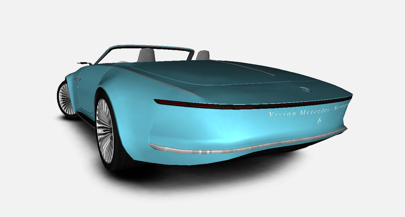 Mercedes-Maybach Vision 6 Cabriolet 2017 Gameready Low-poly 3D model_4