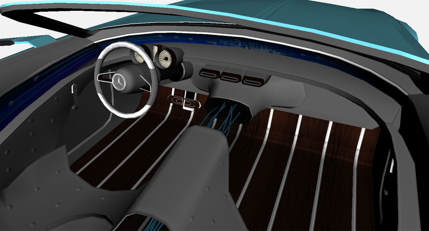 Mercedes-Maybach Vision 6 Cabriolet 2017 Gameready Low-poly 3D model_15