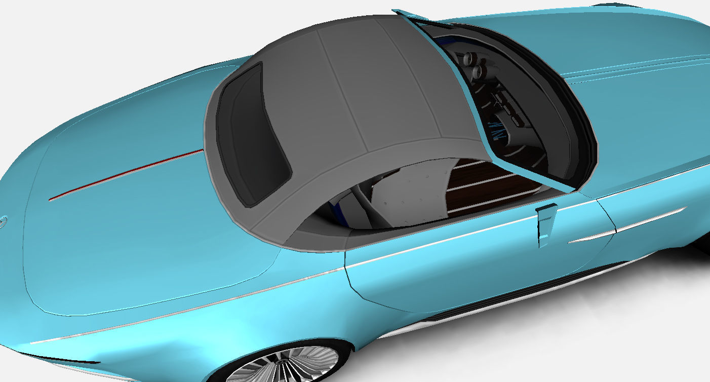 Mercedes-Maybach Vision 6 Cabriolet 2017 Gameready Low-poly 3D model_22