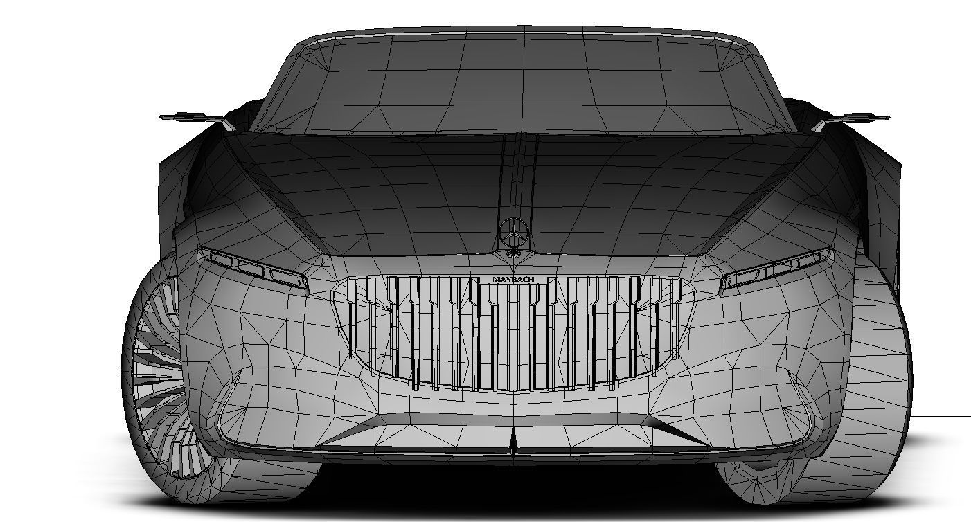 Mercedes-Maybach Vision 6 Cabriolet 2017 Gameready Low-poly 3D model_30