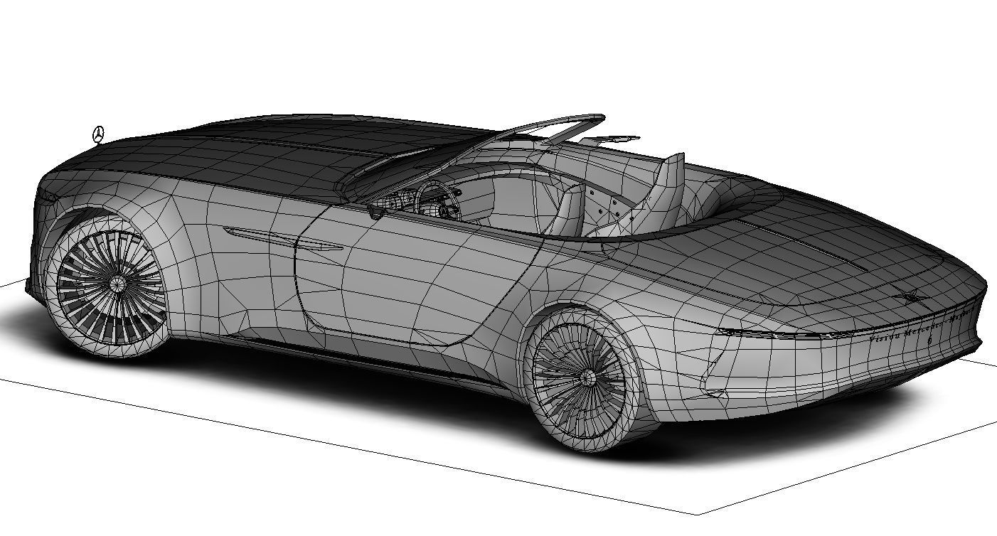 Mercedes-Maybach Vision 6 Cabriolet 2017 Gameready Low-poly 3D model_28