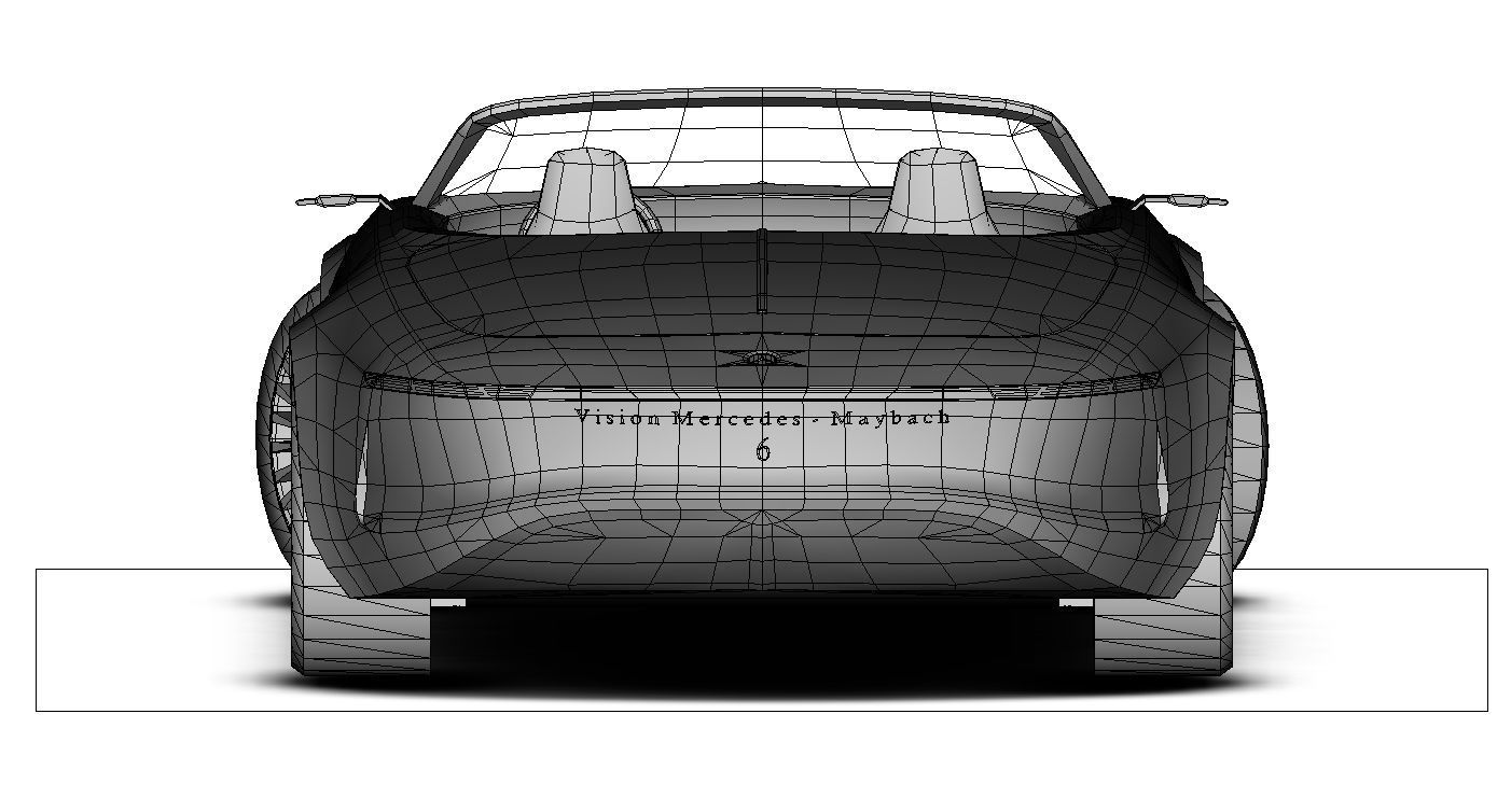 Mercedes-Maybach Vision 6 Cabriolet 2017 Gameready Low-poly 3D model_27