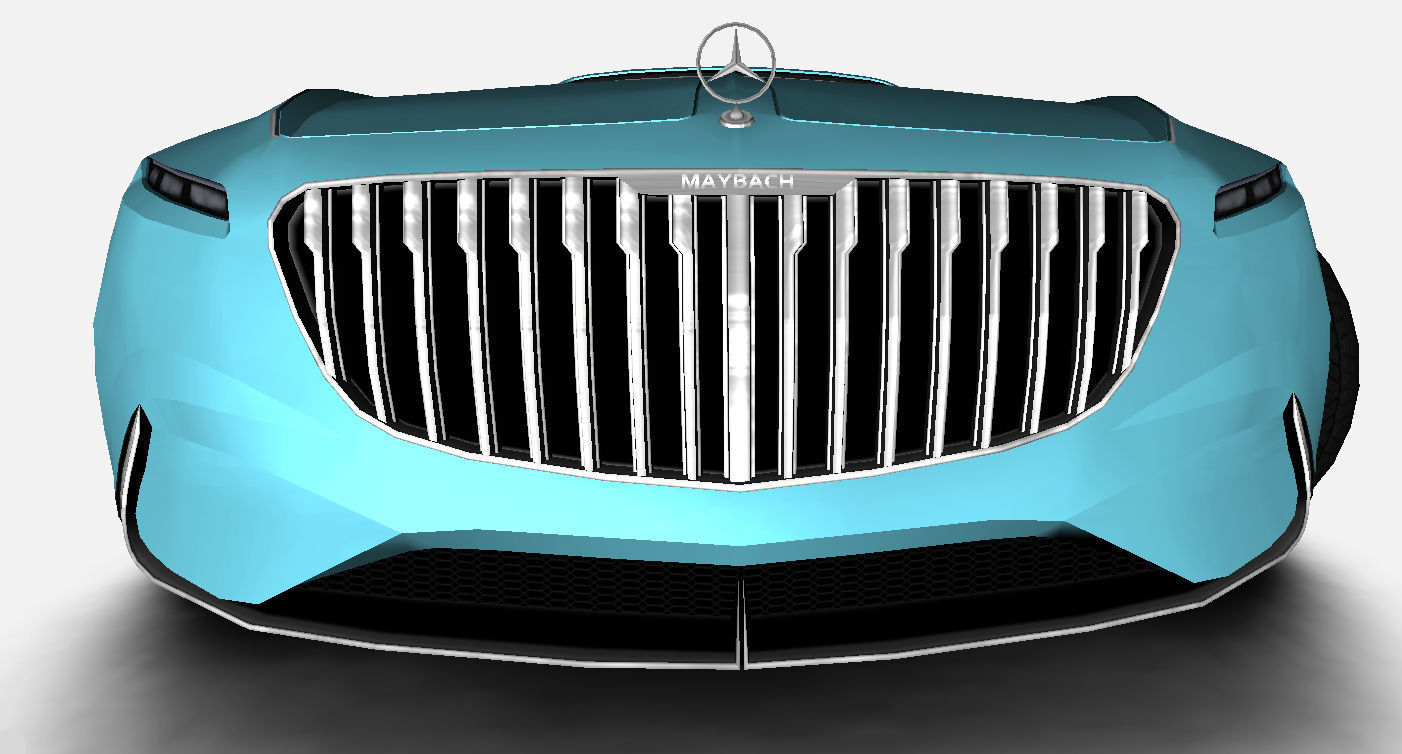 Mercedes-Maybach Vision 6 Cabriolet 2017 Gameready Low-poly 3D model_10