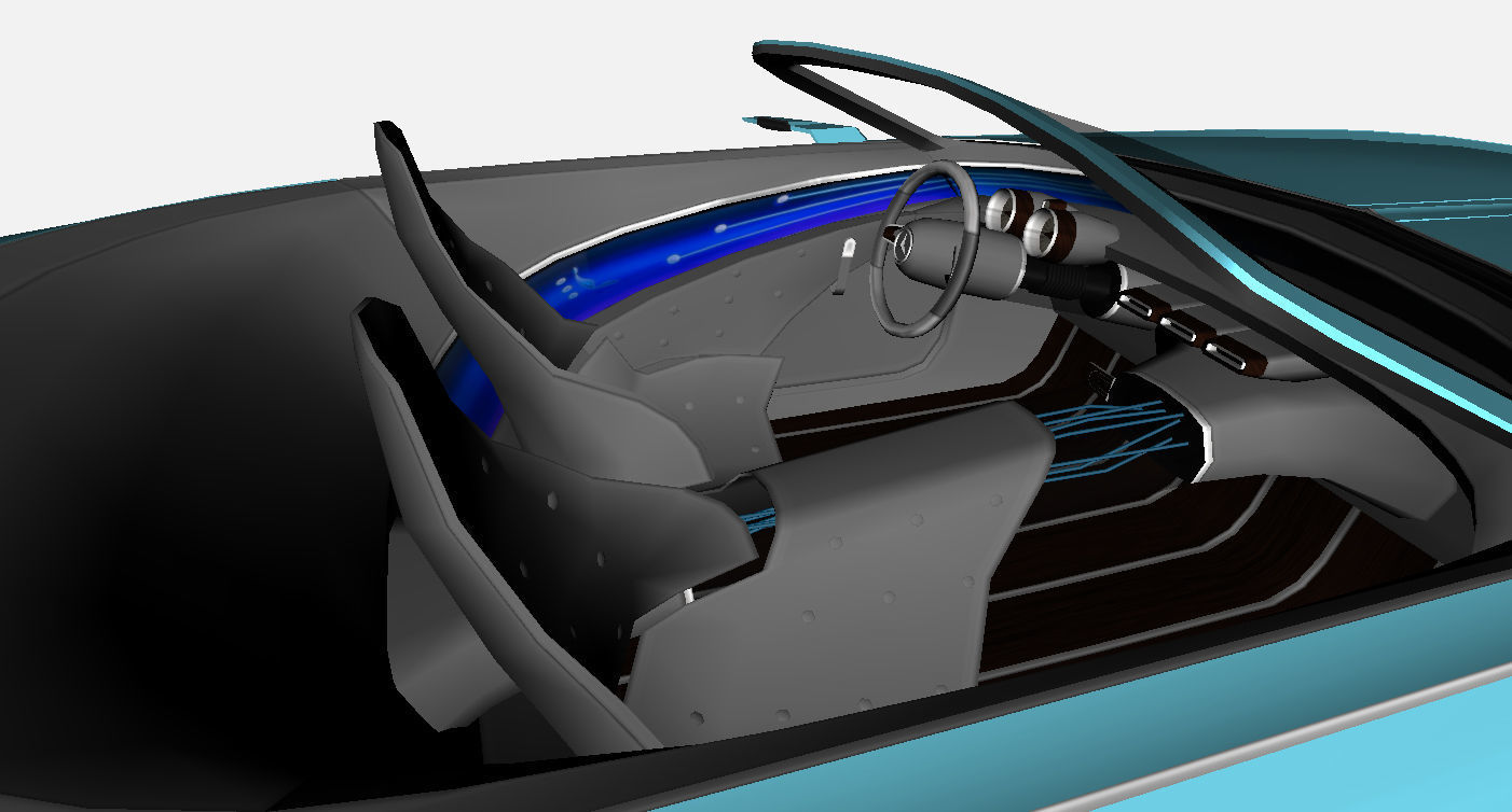 Mercedes-Maybach Vision 6 Cabriolet 2017 Gameready Low-poly 3D model_19