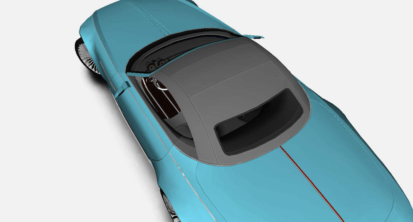 Mercedes-Maybach Vision 6 Cabriolet 2017 Gameready Low-poly 3D model_23