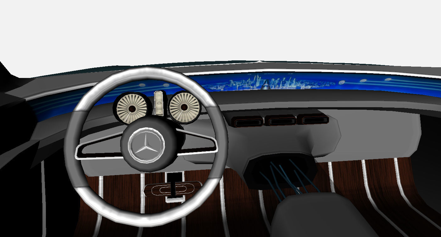 Mercedes-Maybach Vision 6 Cabriolet 2017 Gameready Low-poly 3D model_17