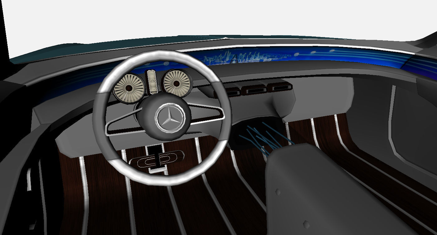 Mercedes-Maybach Vision 6 Cabriolet 2017 Gameready Low-poly 3D model_16