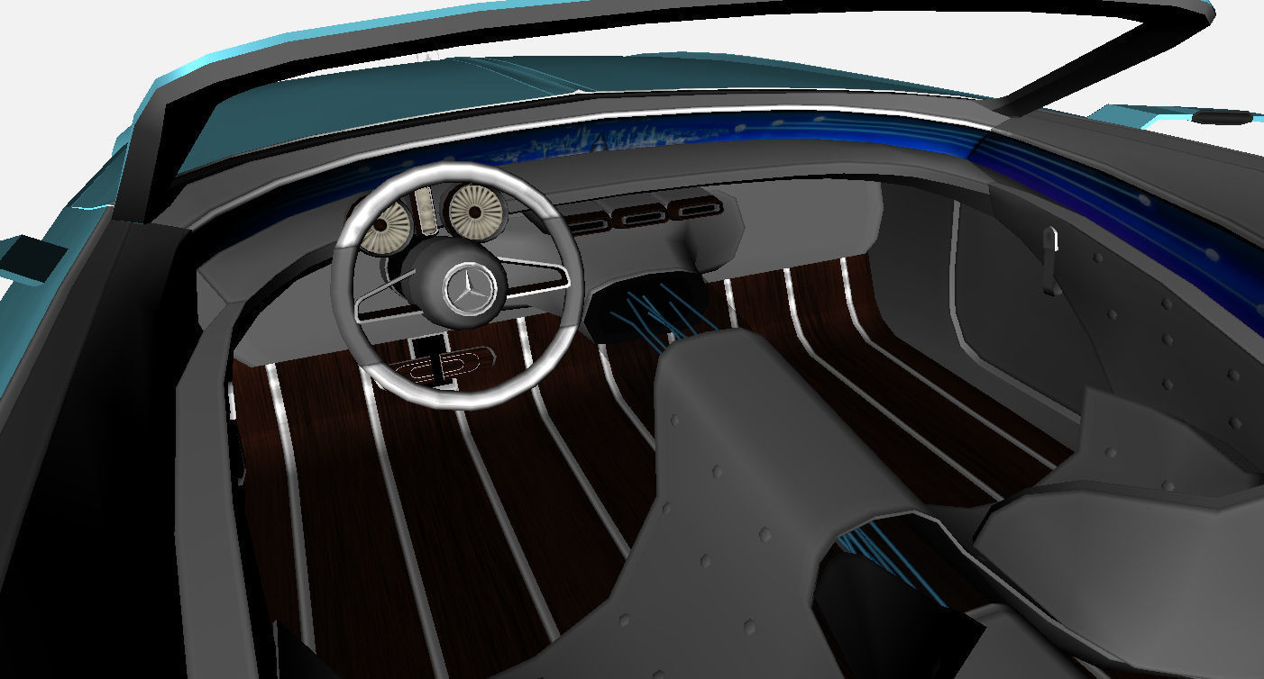 Mercedes-Maybach Vision 6 Cabriolet 2017 Gameready Low-poly 3D model_14