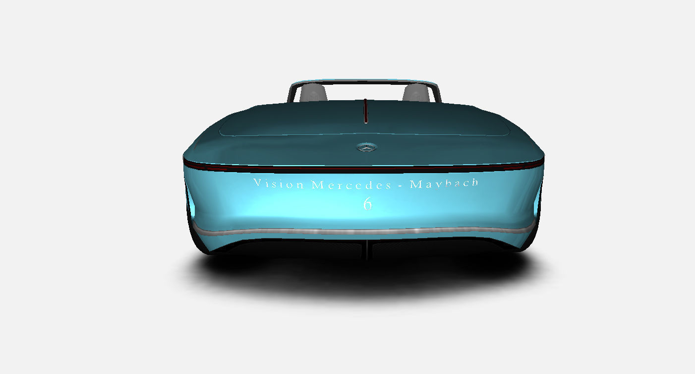 Mercedes-Maybach Vision 6 Cabriolet 2017 Gameready Low-poly 3D model_3