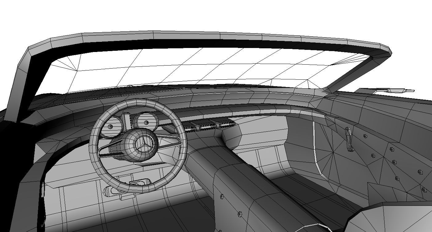 Mercedes-Maybach Vision 6 Cabriolet 2017 Gameready Low-poly 3D model_32