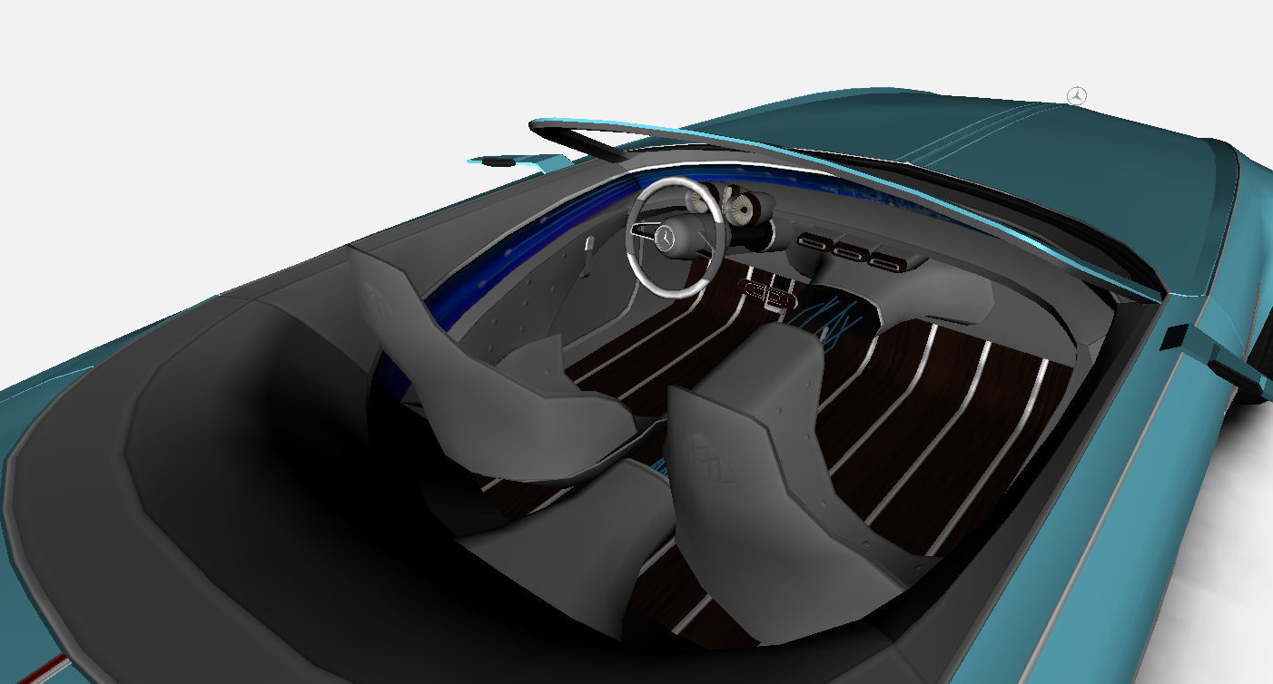 Mercedes-Maybach Vision 6 Cabriolet 2017 Gameready Low-poly 3D model_13